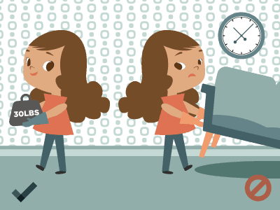 home cleaners lifting heavy objects