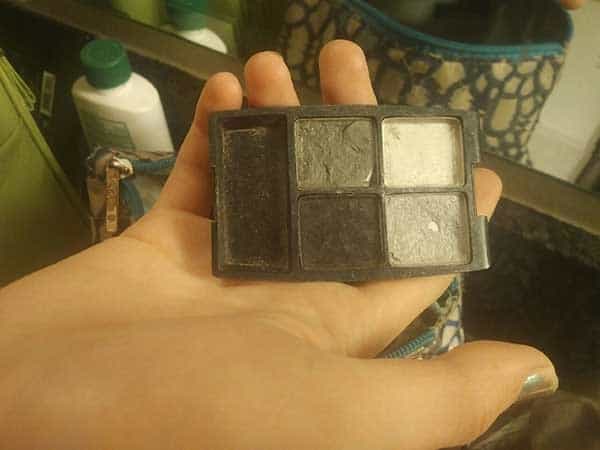 broken makeup case