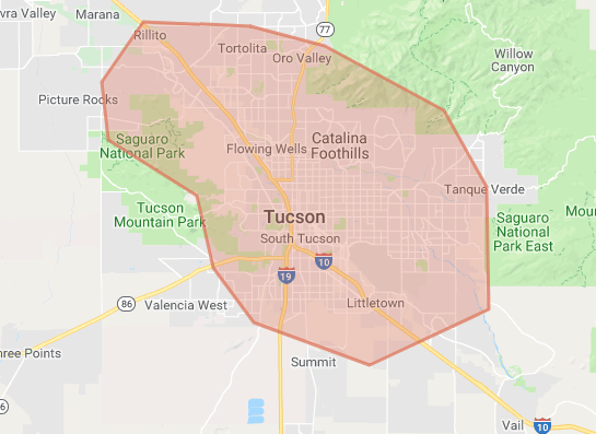 Tucson, AZ home cleaning service area